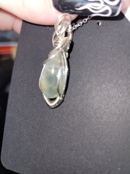 Mini Prehnite Pendant