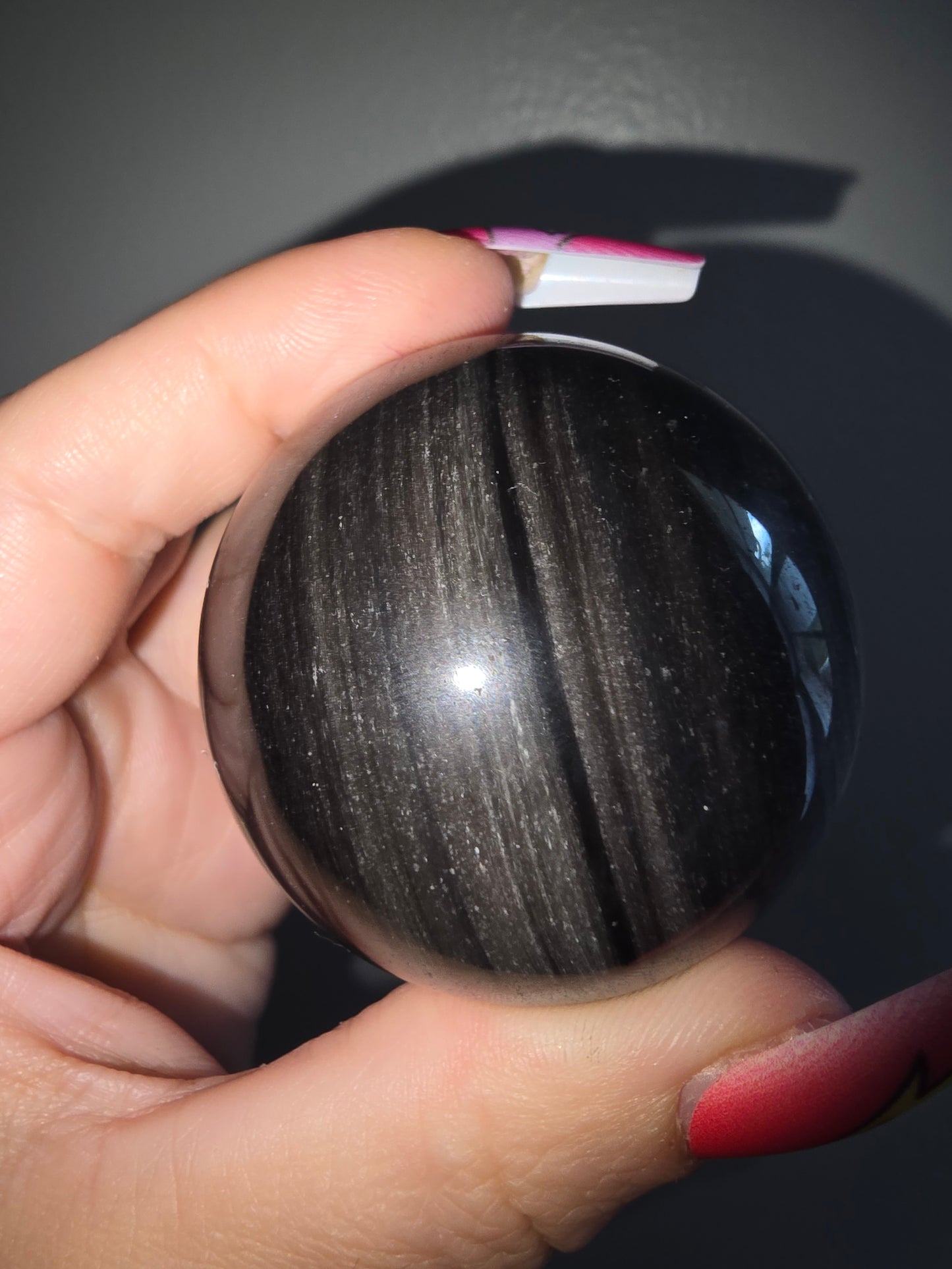 Silver Sheen Obsidian Sphere