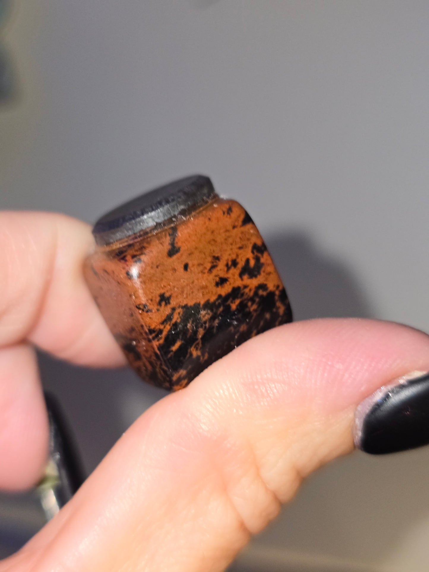 Mahogany Obsidian Cube Magnet | Crystal Home & Office Décor