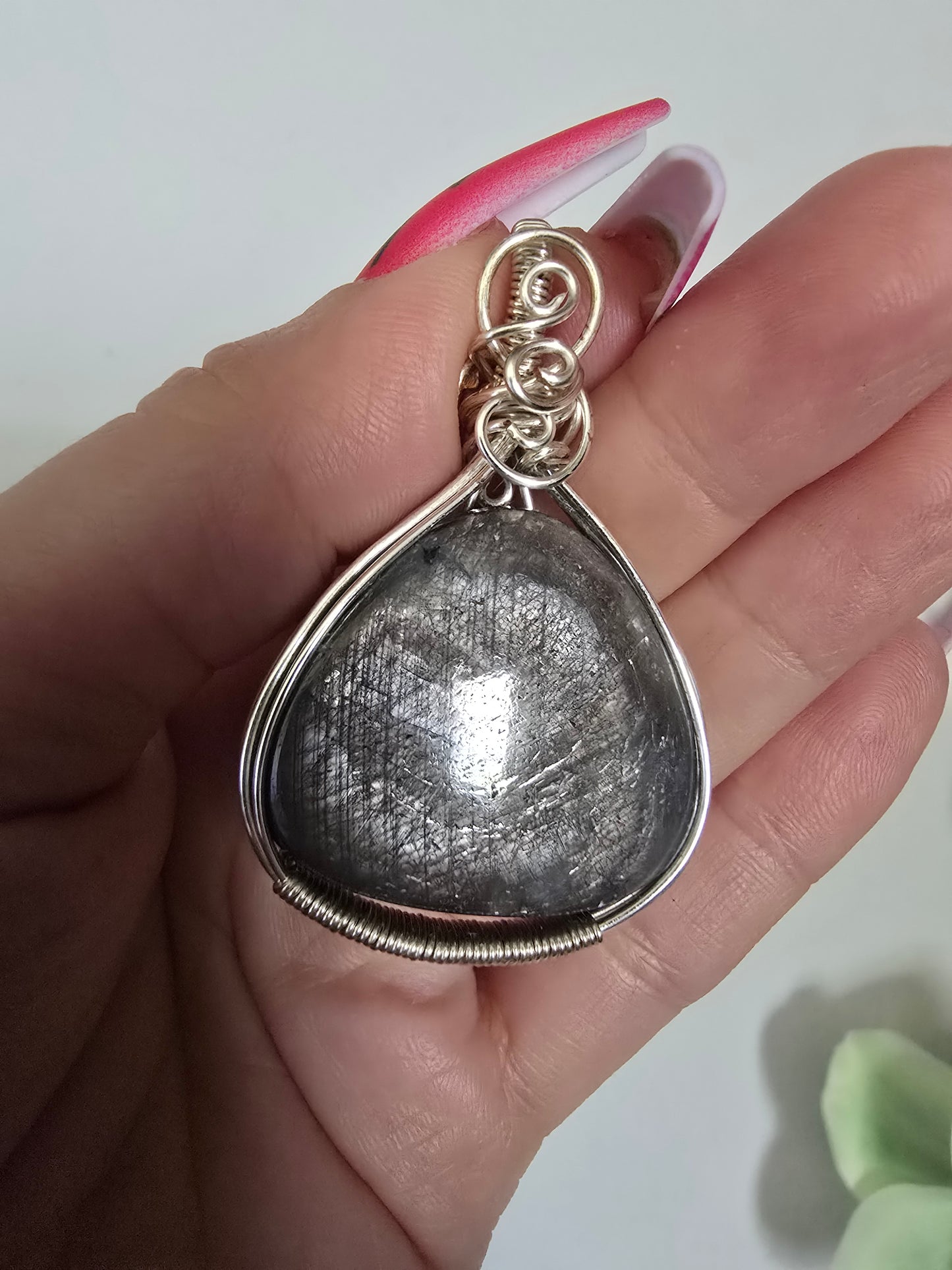 Sapphire Wrapped Pendant