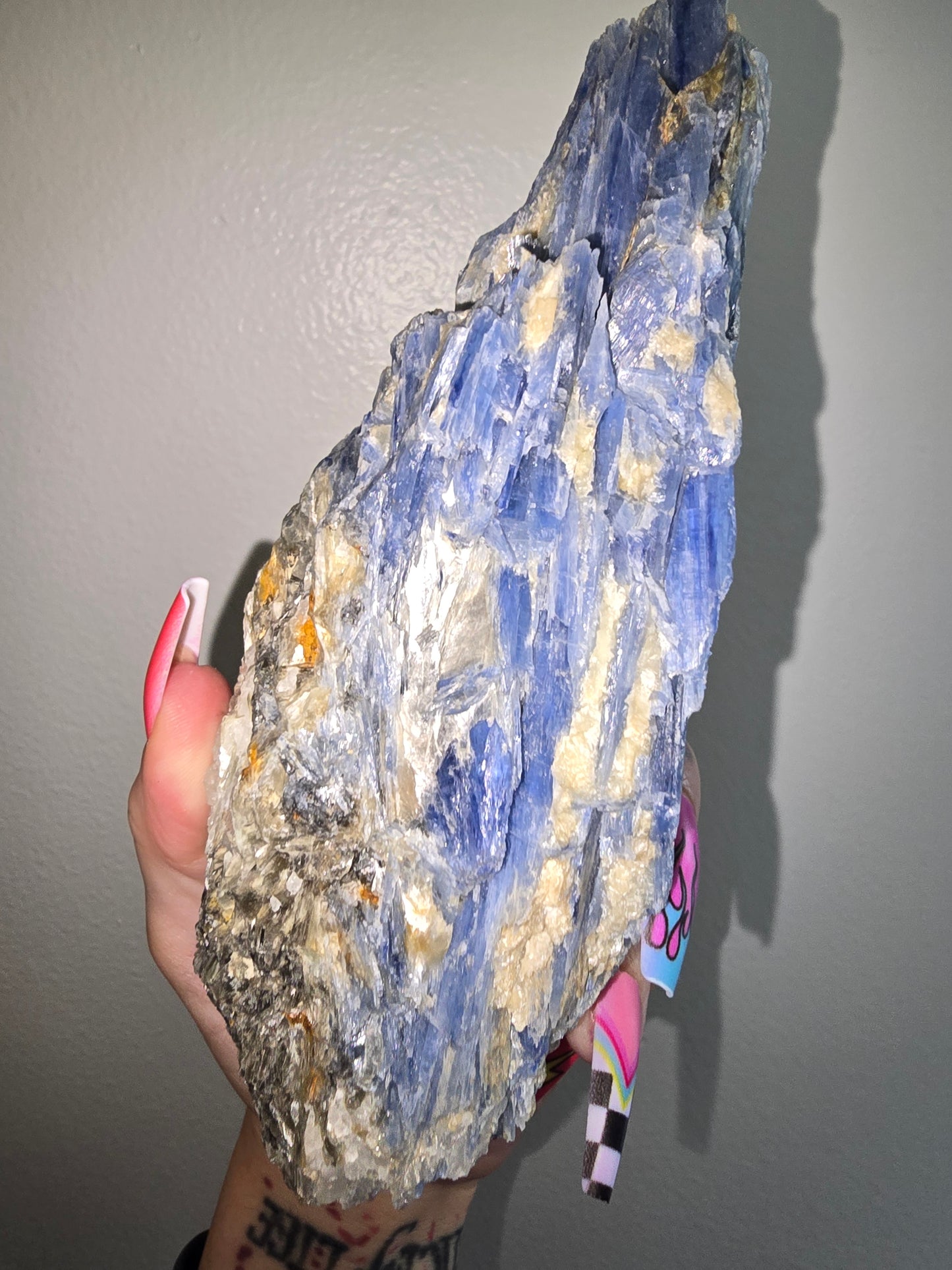Blue Kyanite Specimen W Stand