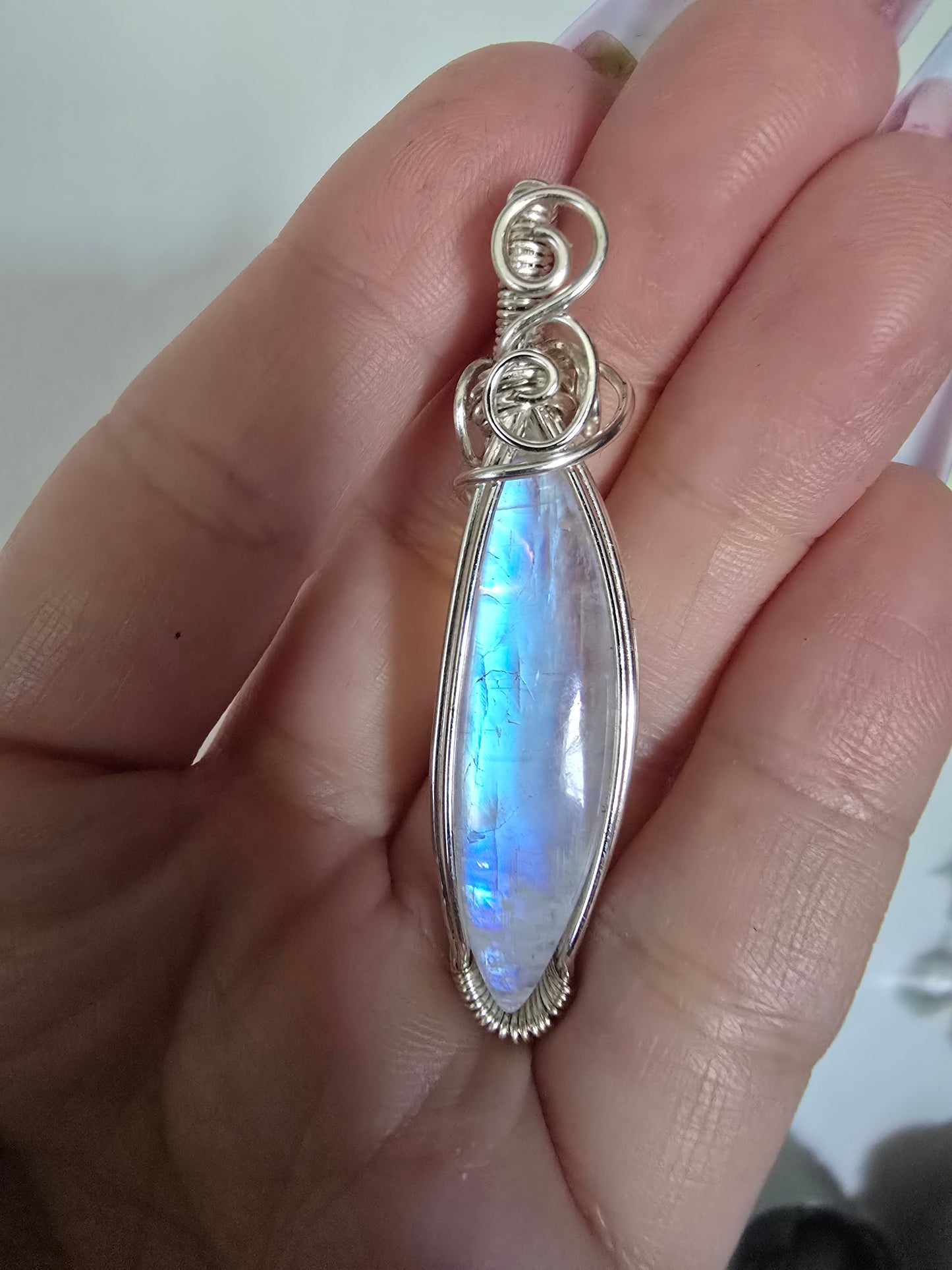 Moonstone Wrapped Pendant