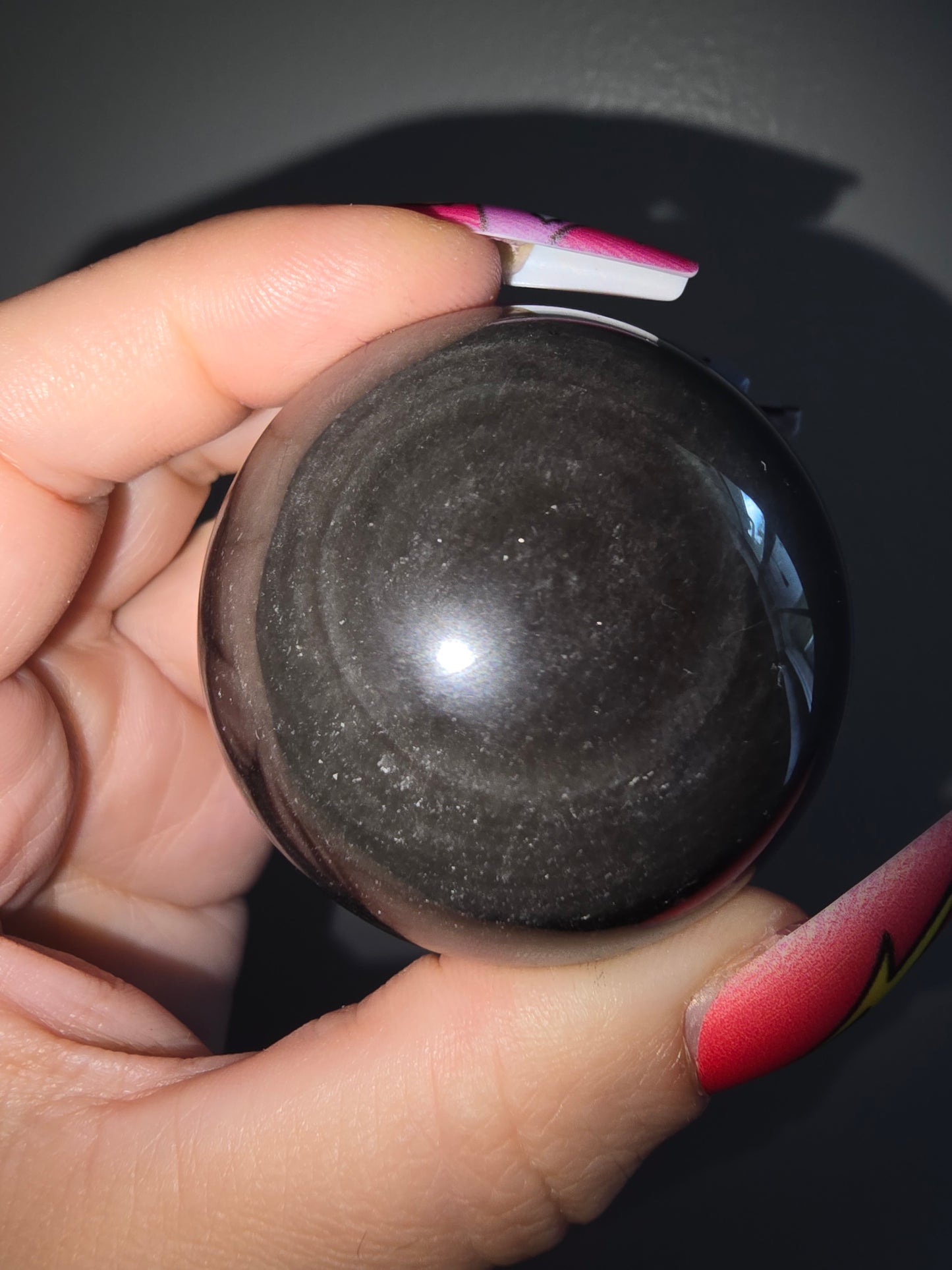 Silver Sheen Obsidian Sphere