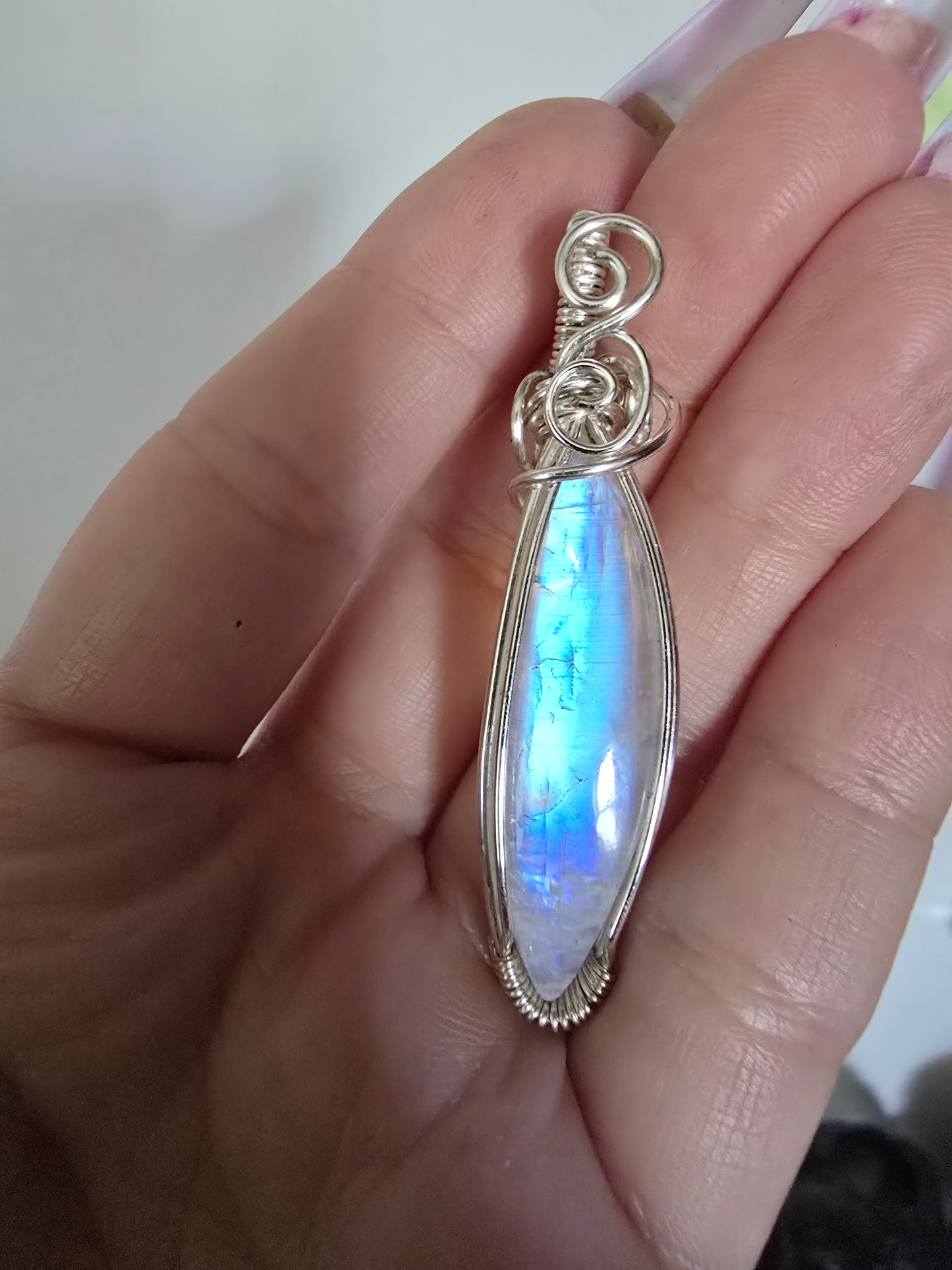 Moonstone Wrapped Pendant