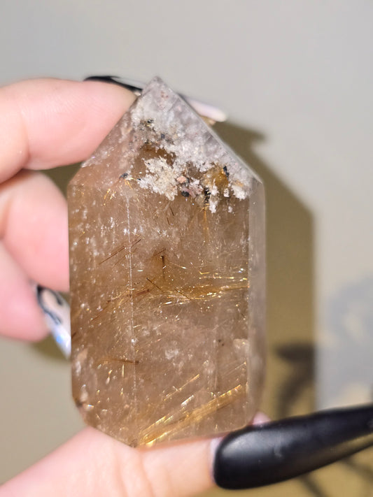 Golden Rutilated Quartz Tower | Manifestation, Clarity & Inspired Action