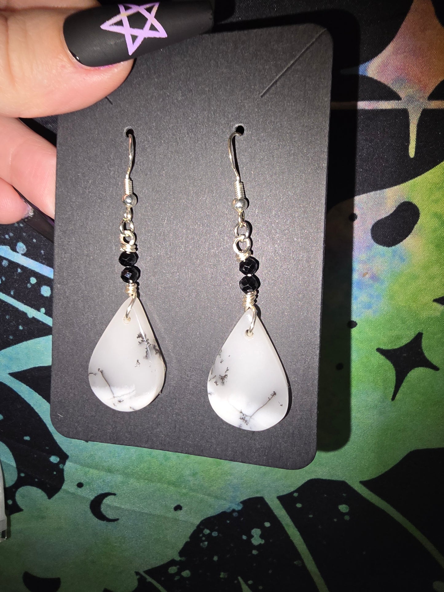 Dendritic Agate Earrings
