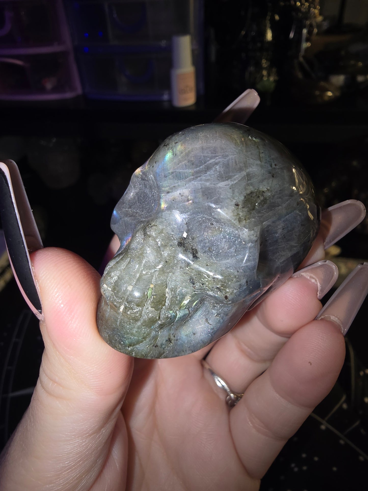 Labradorite Mini Skull 2