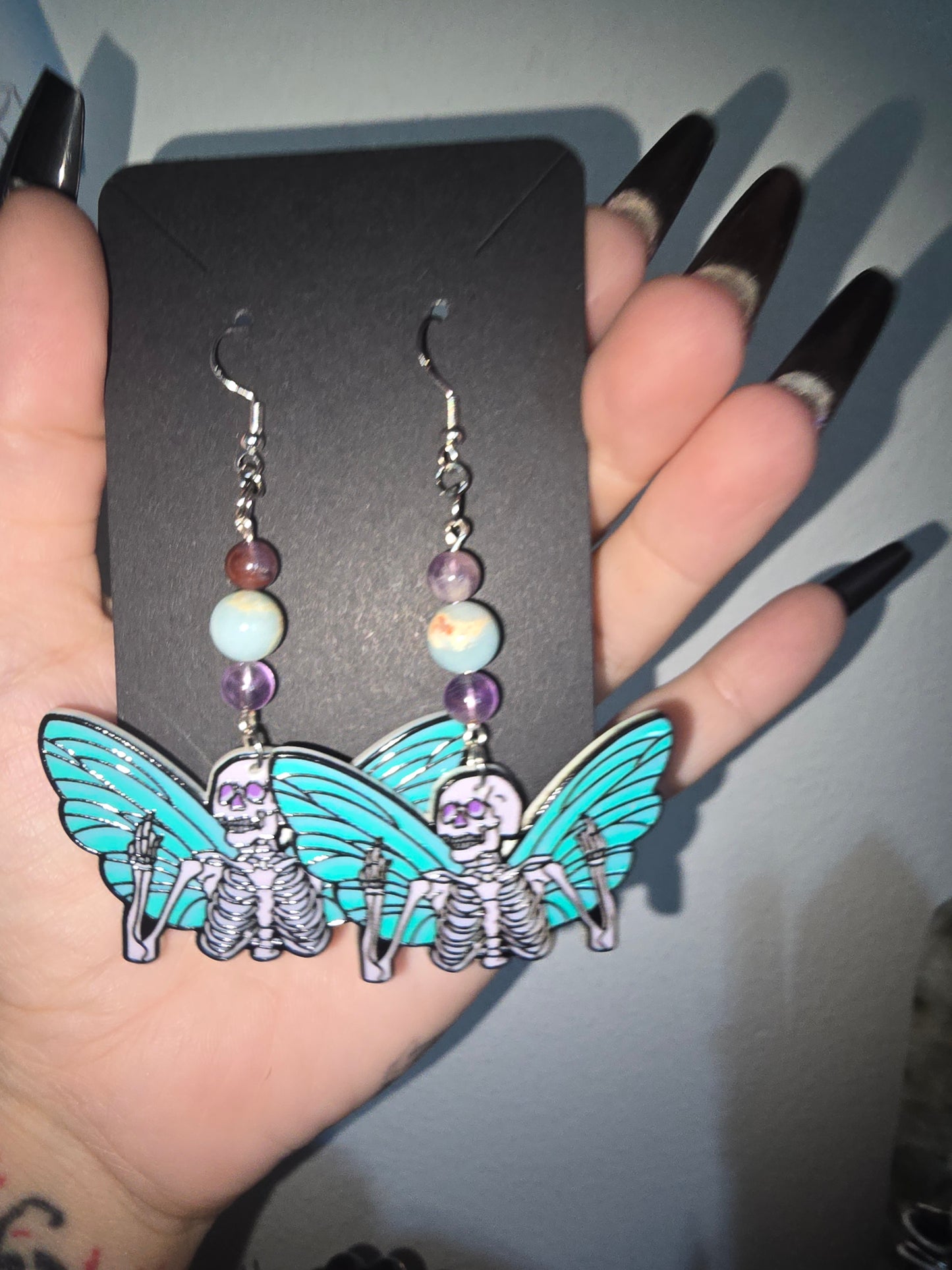 Wing Skeleton Earrings