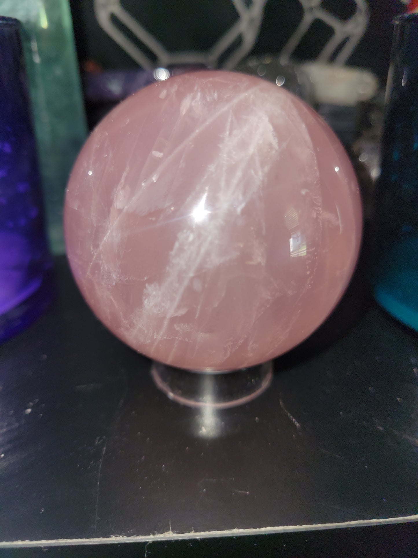 Star Rose Quartz Sphere