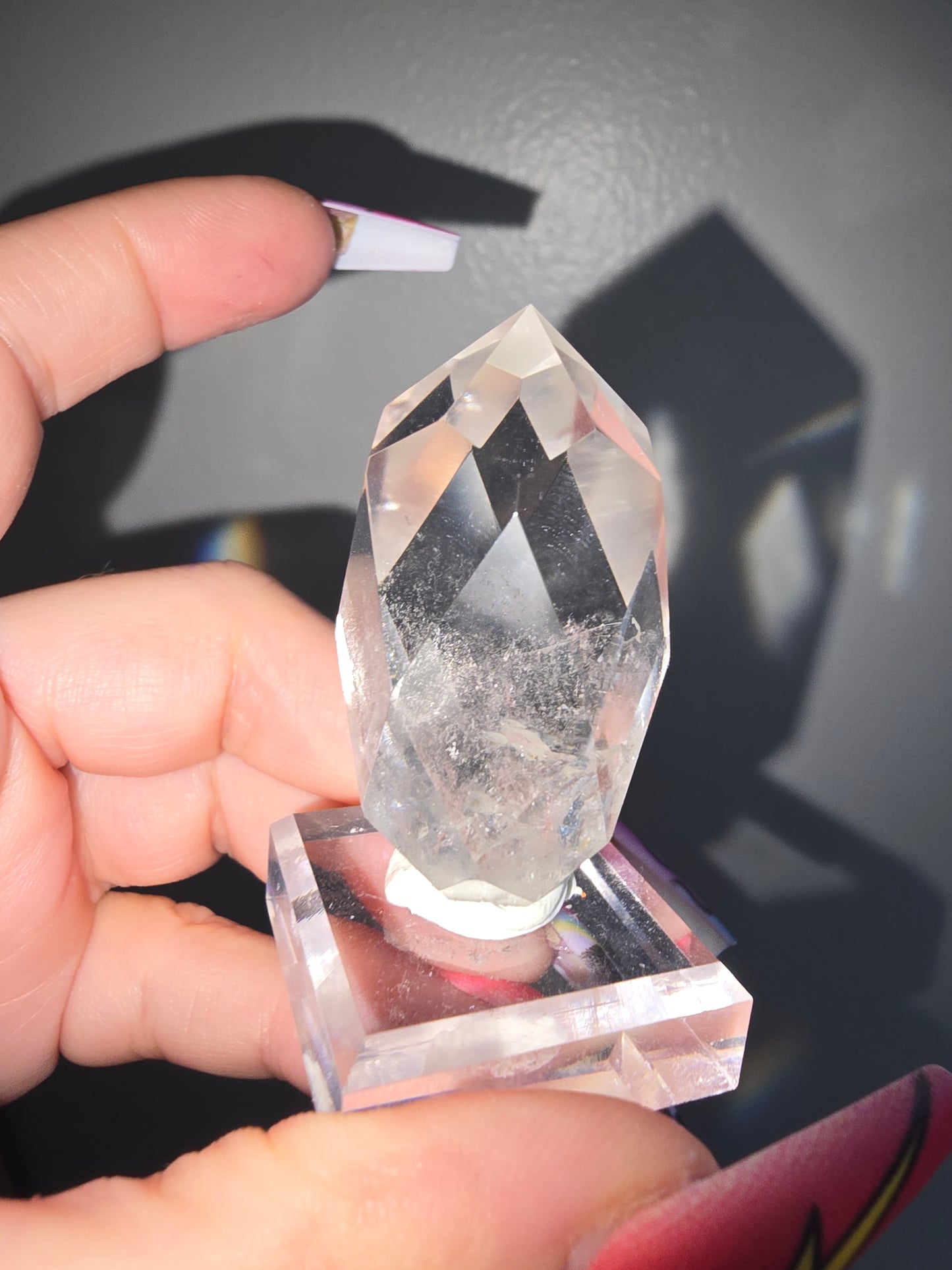 Clear Quartz w/ Phantoms Pine Cone