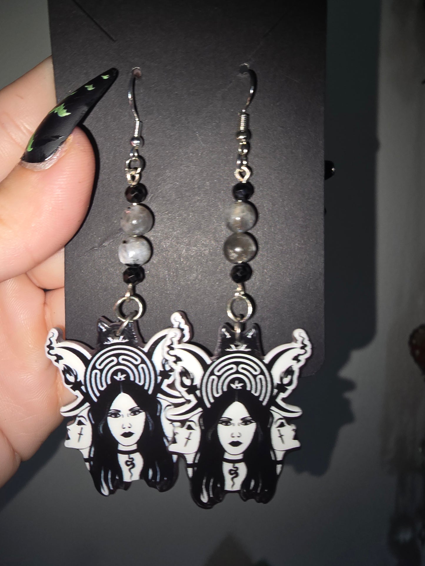 Hecate Moonstone Earrings