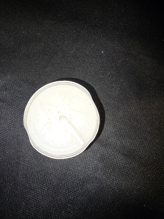 White Pentagram Tea Light Candle | Purification, Protection & Spiritual Clarity