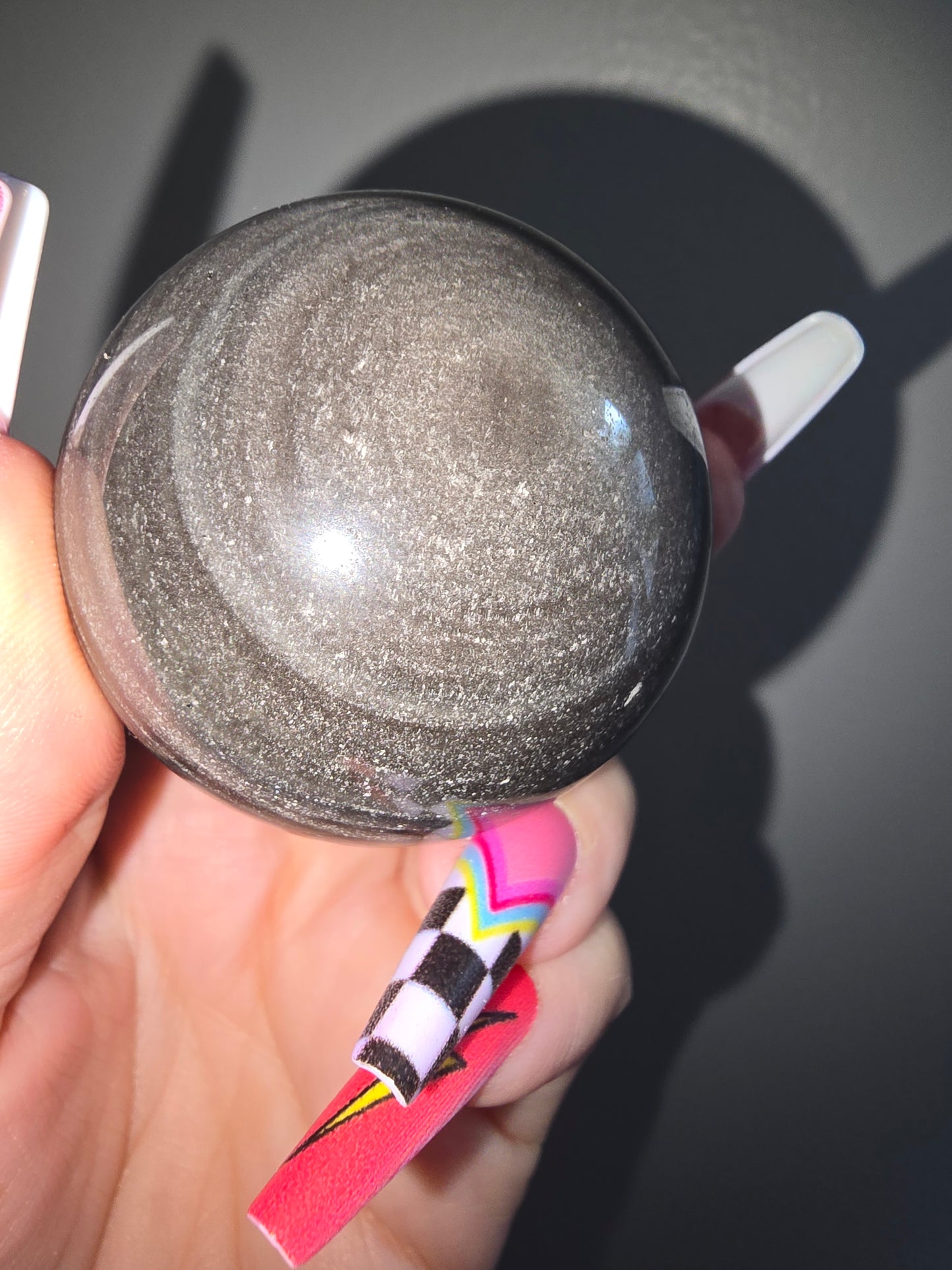 Silver Sheen Obsidian Sphere