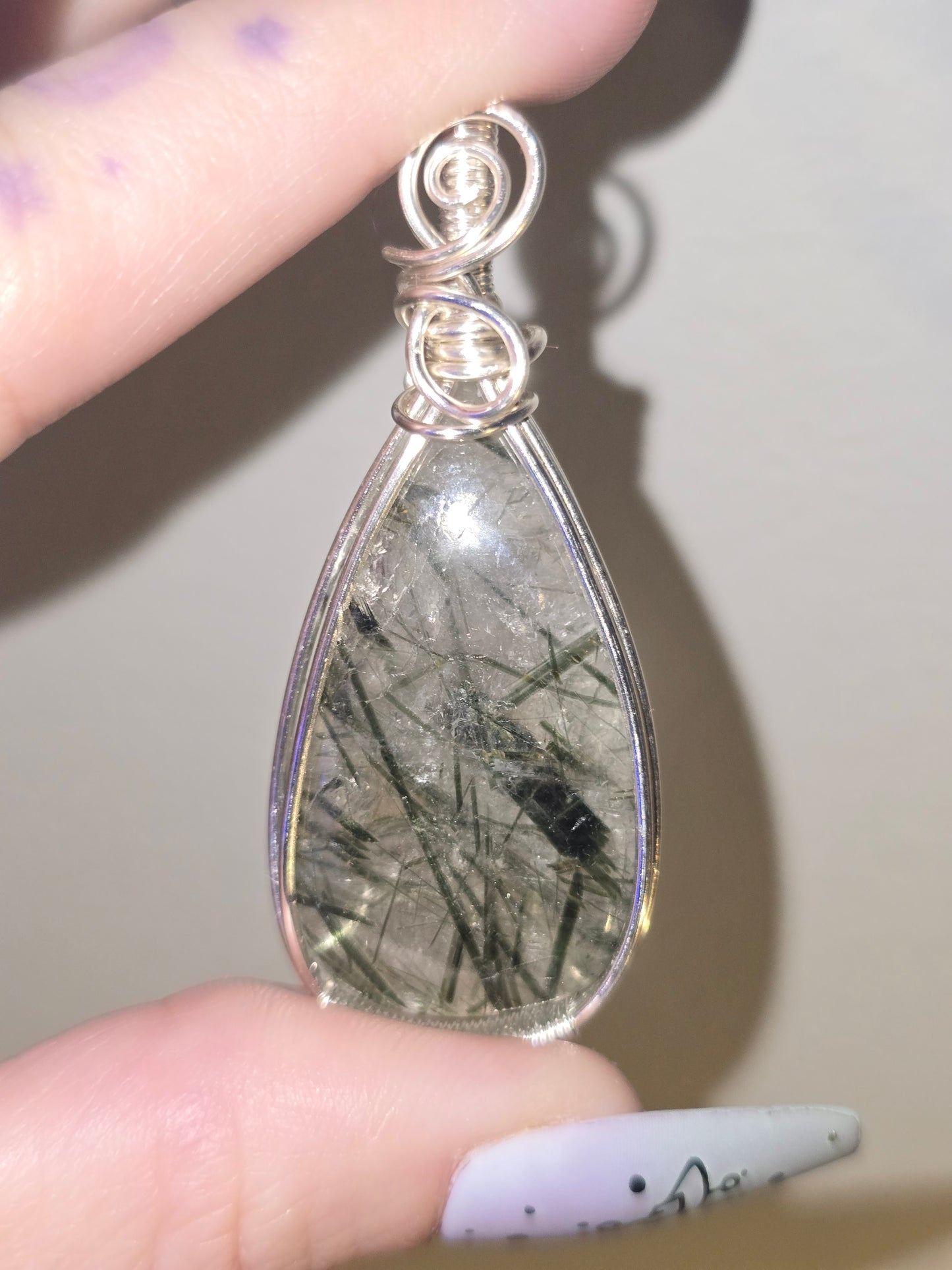 Actinolite Pendant | Natural Crystal Pendant