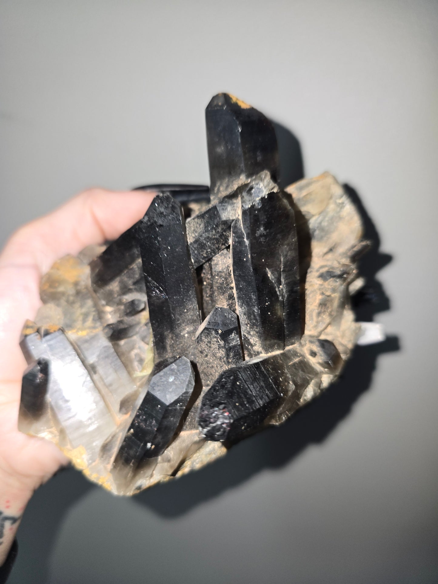Dark Smoky Quartz Cluster | Grounding, Protection & Ancient Earth Energy
