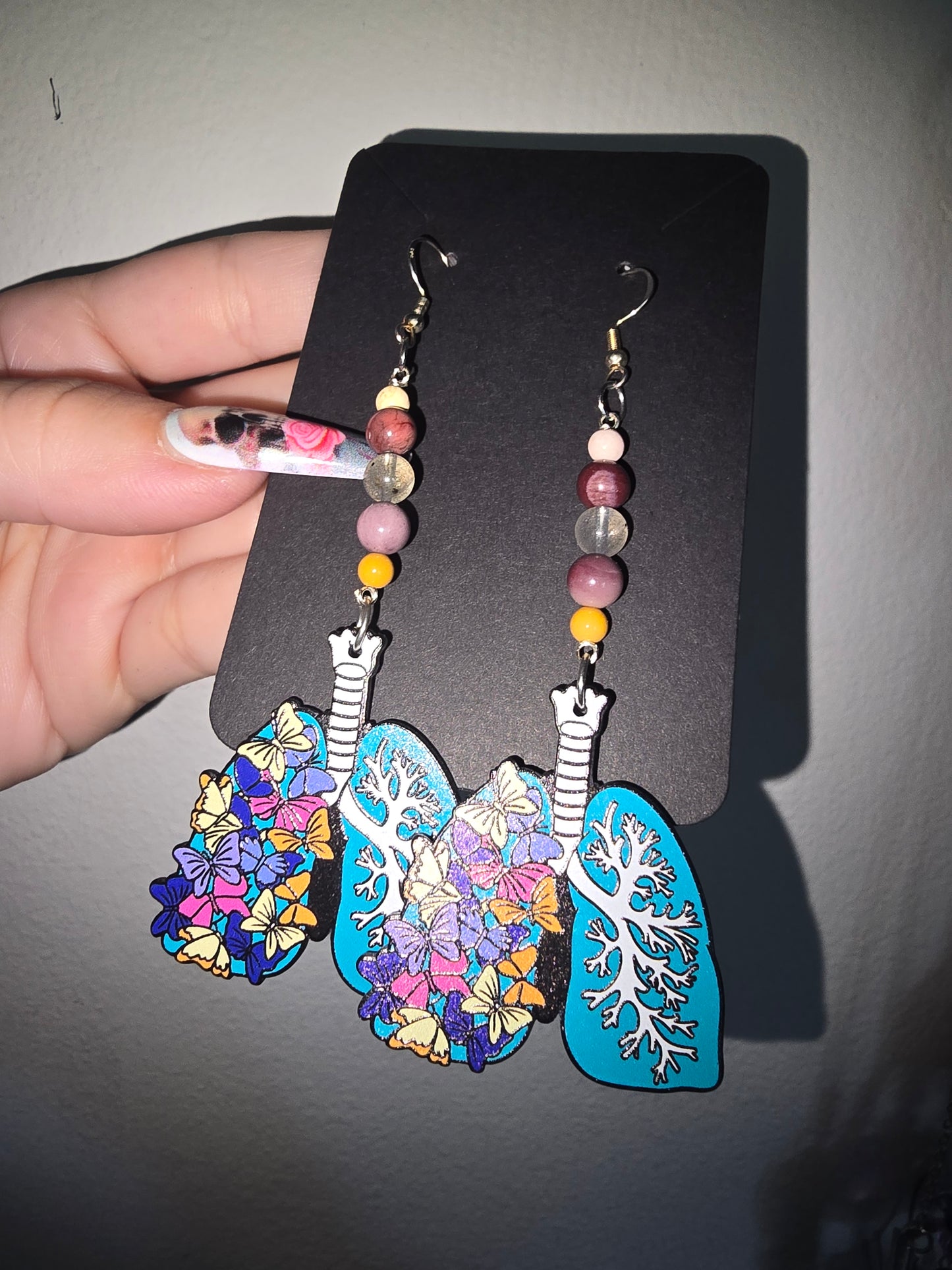 Mookaite Labradorite Lung Earrings 925