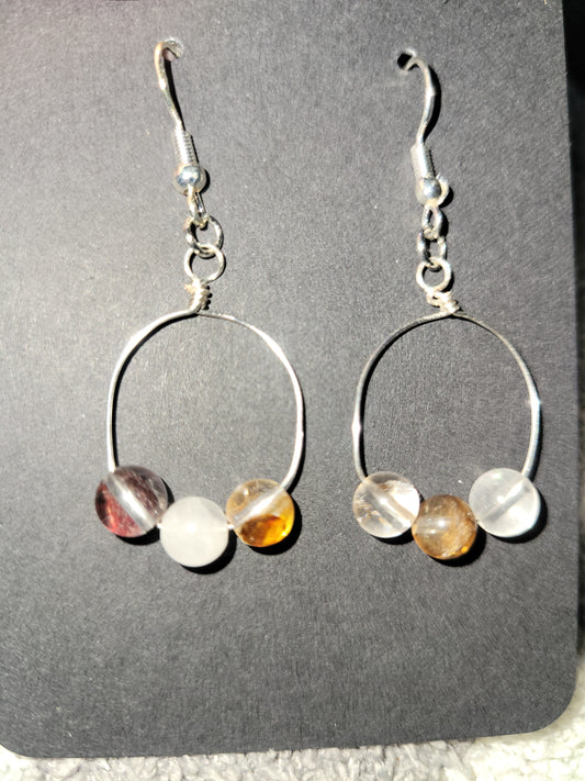 Hematiod Quartz Earrings