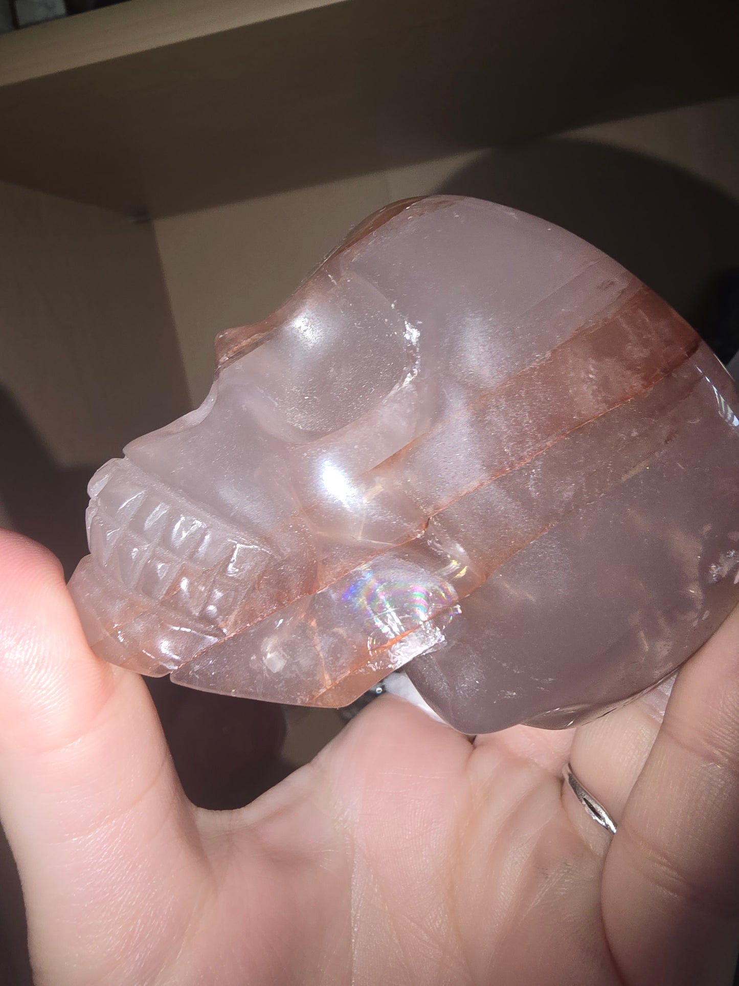 Fire Quartz Skull