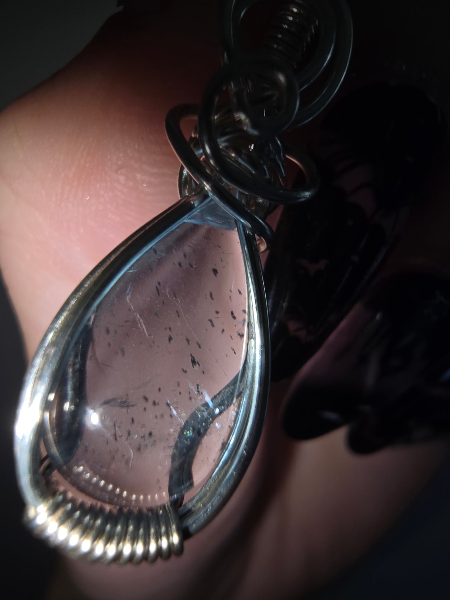 Aquamarine Wrapped Pendant