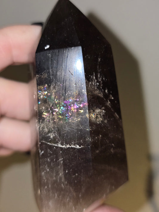 Rainbow Smoky Quartz Tower | Grounding, Hidden Beauty & Inner Strength