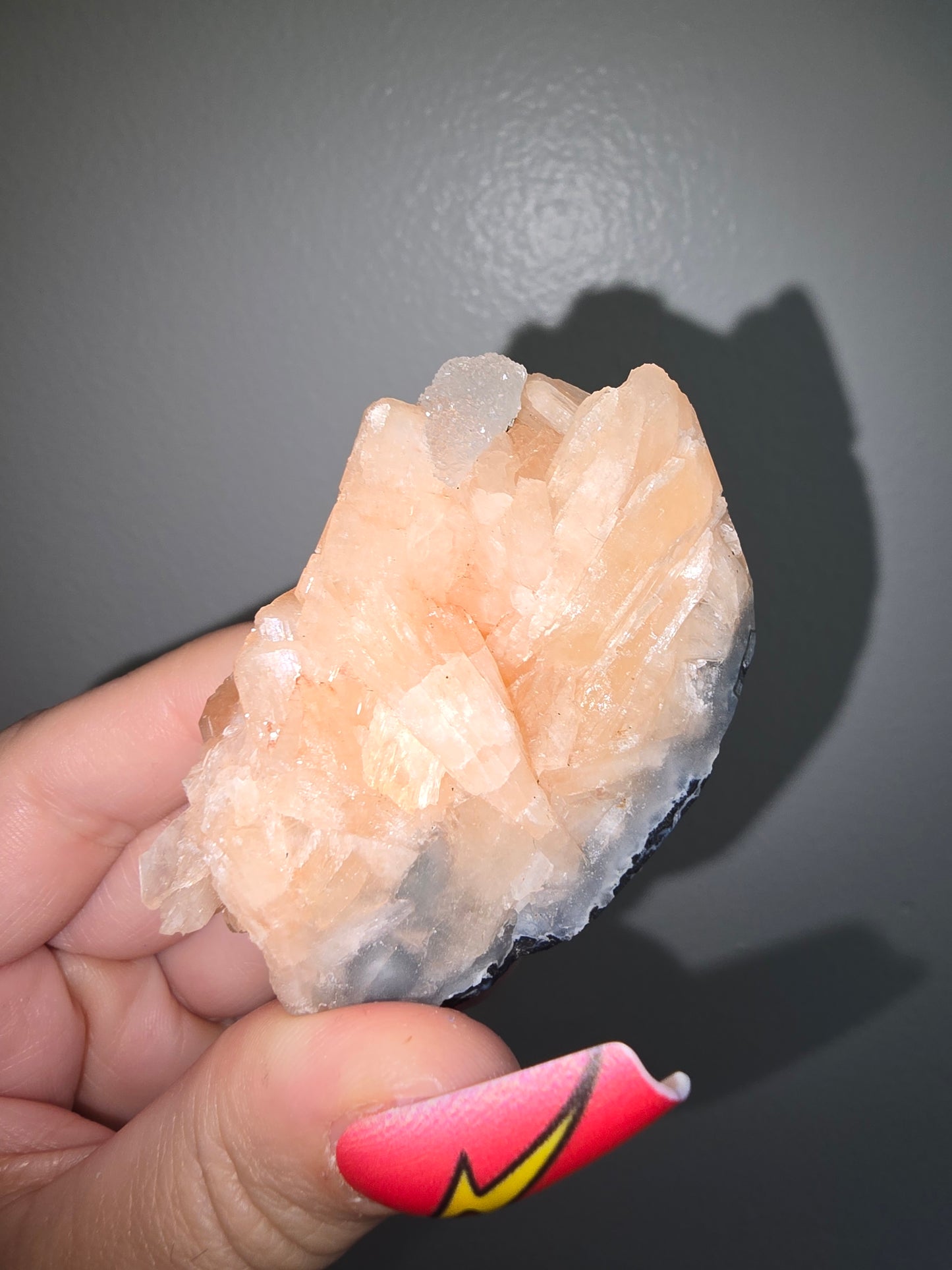 Peach Stilbite W/ Apothylite