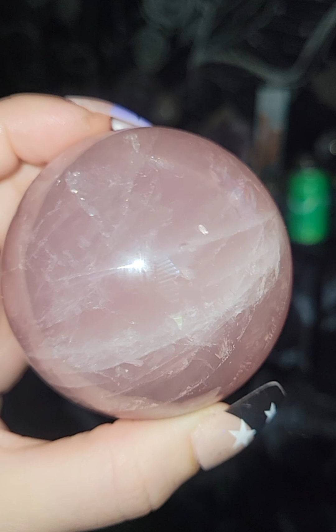 Star Rose Quartz Sphere