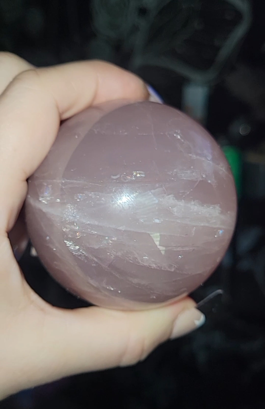 Star Rose Quartz Sphere