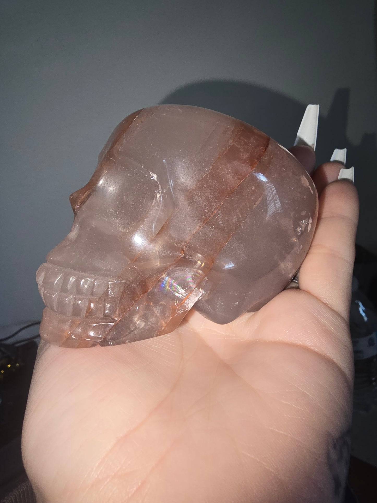Fire Quartz Skull