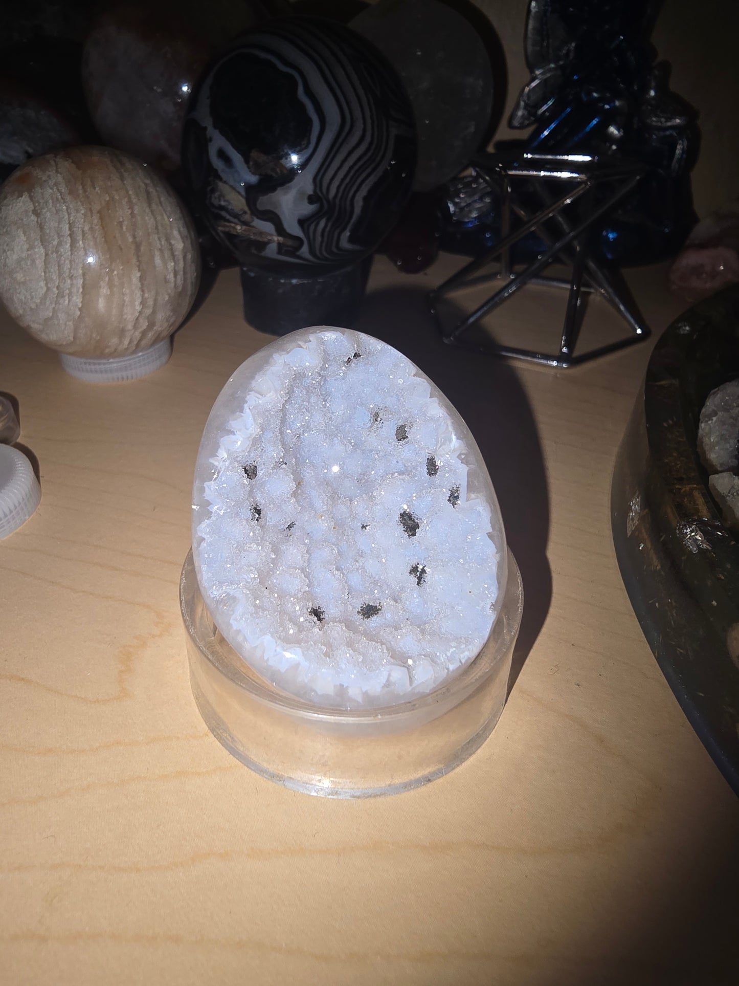 Druzy Agate Egg White