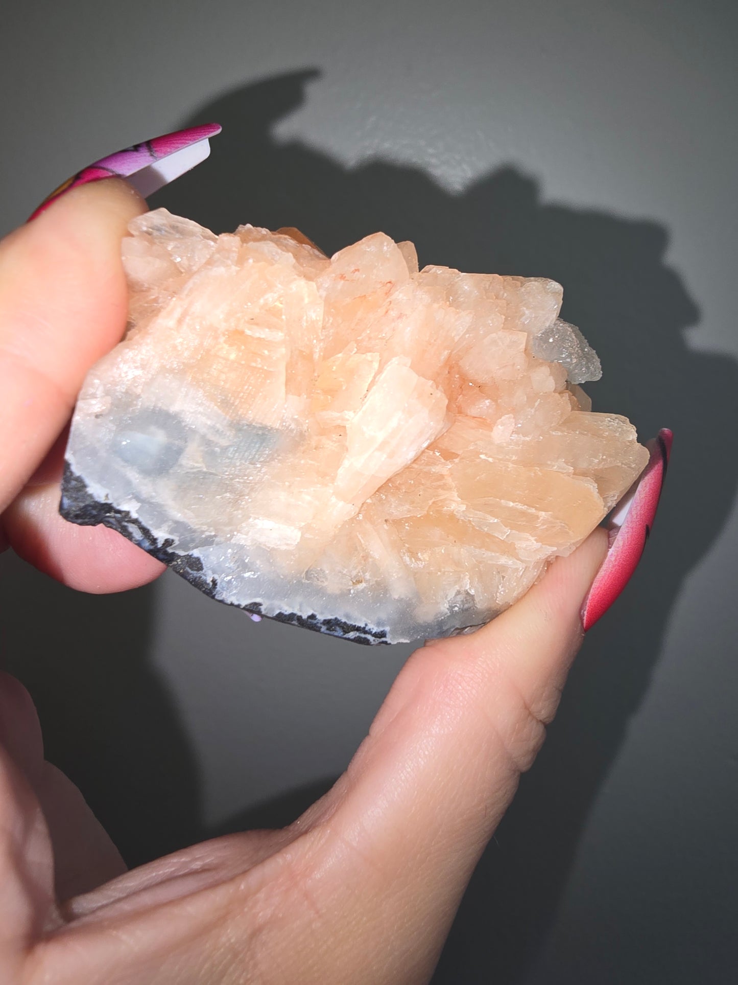Peach Stilbite W/ Apothylite
