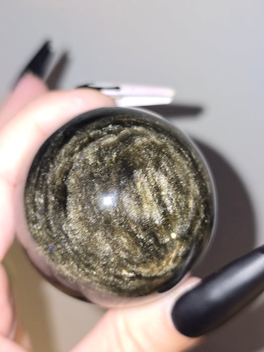 Gold Sheen Obsidian Sphere | Personal Power, Clarity & Protection