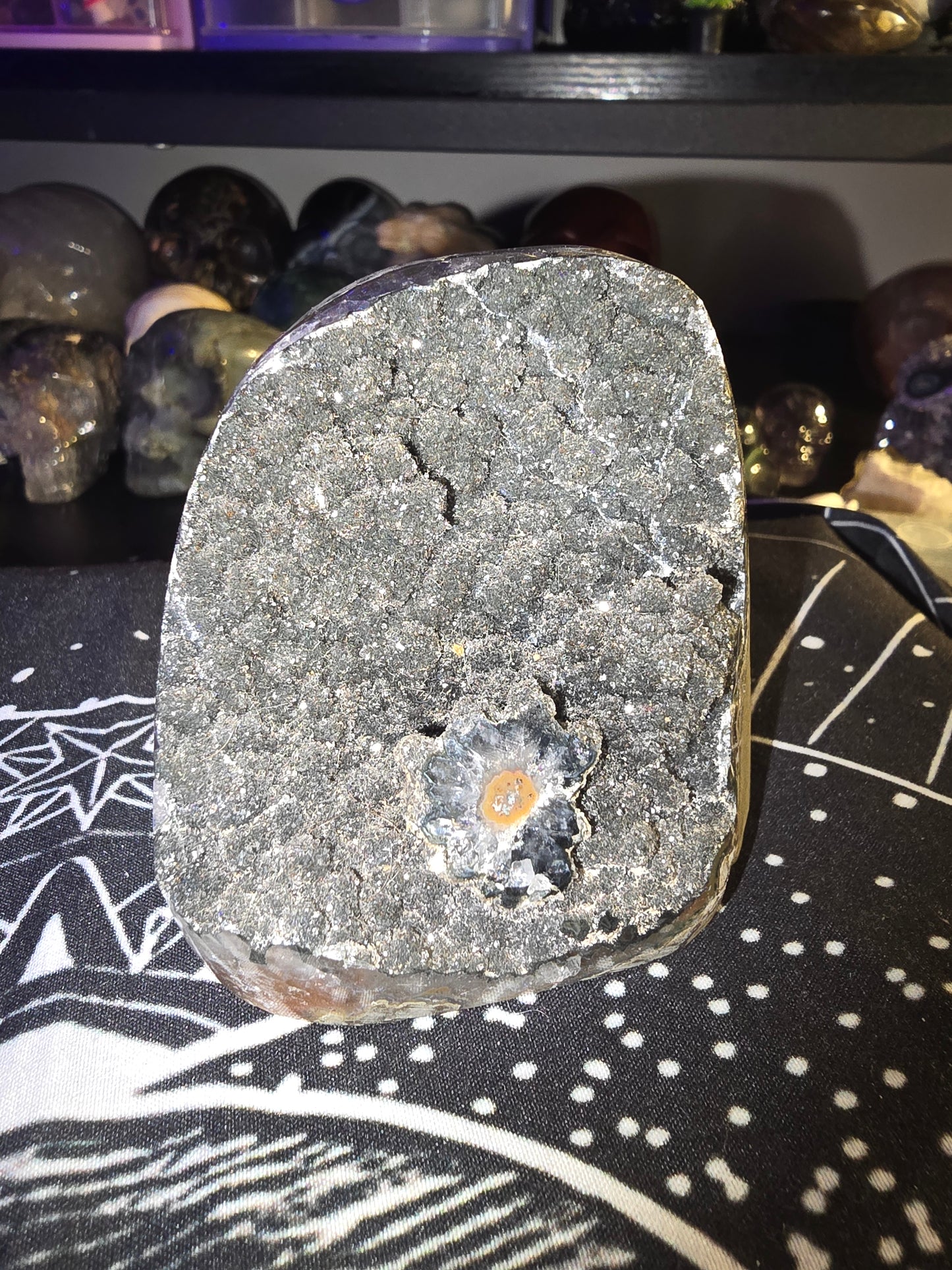 Black Amethyst Cut Base Stalagtite