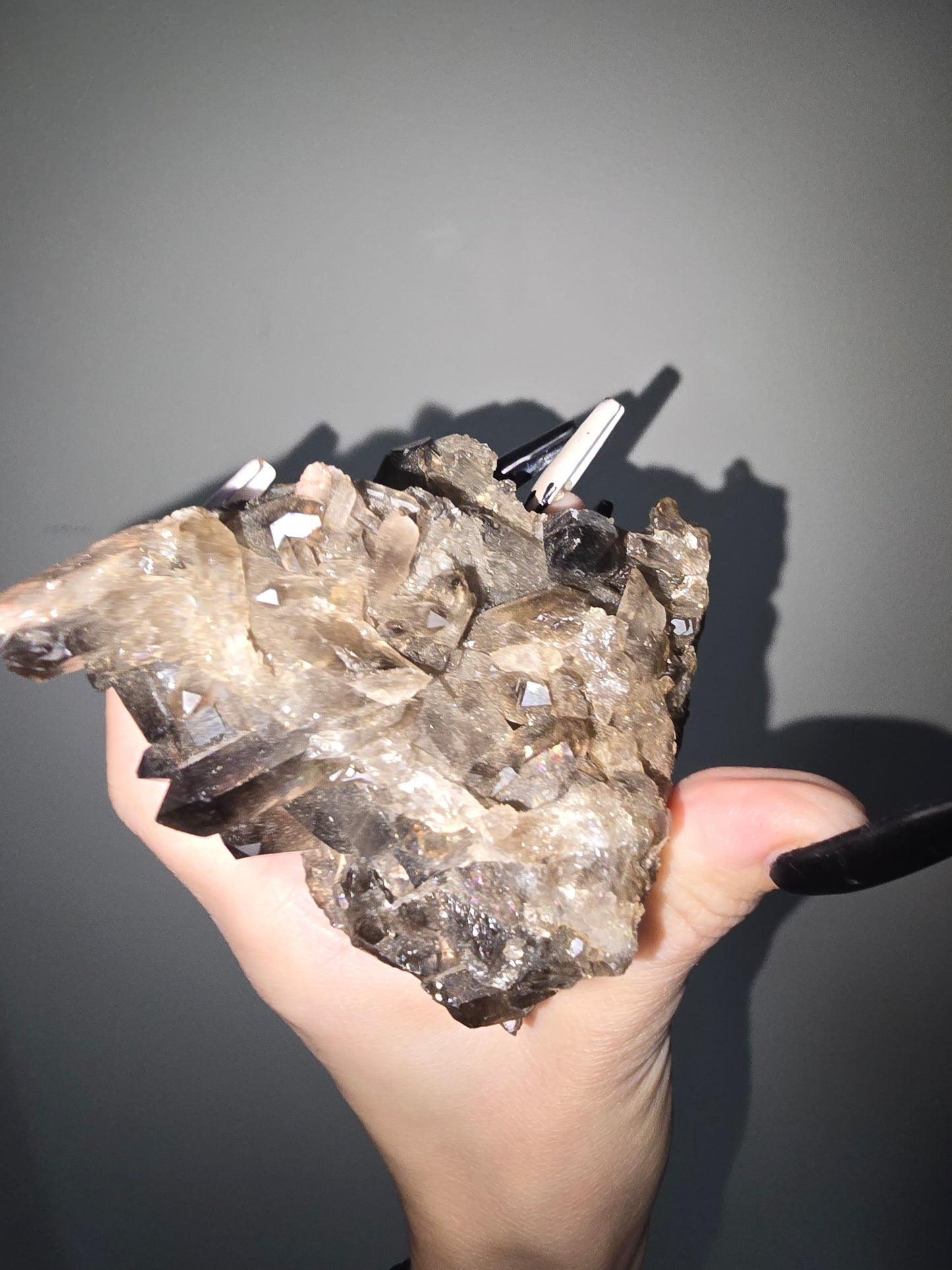 Multi-Point Smoky Quartz Cluster | Grounding & Protection | Paulinna Vibes