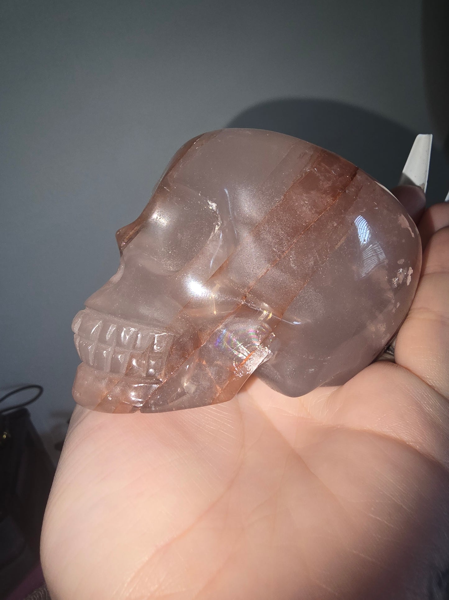 Fire Quartz Skull