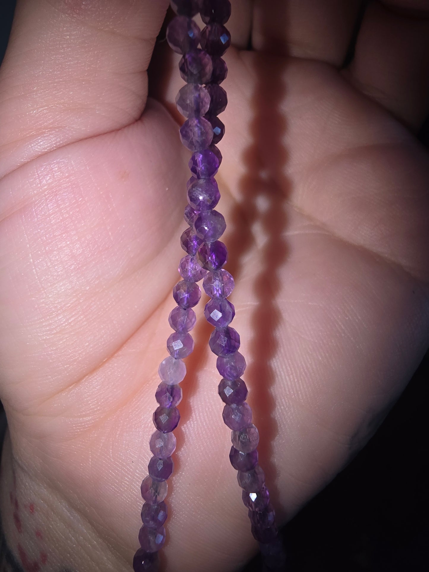 Facet Amethyst Necklace 18inch