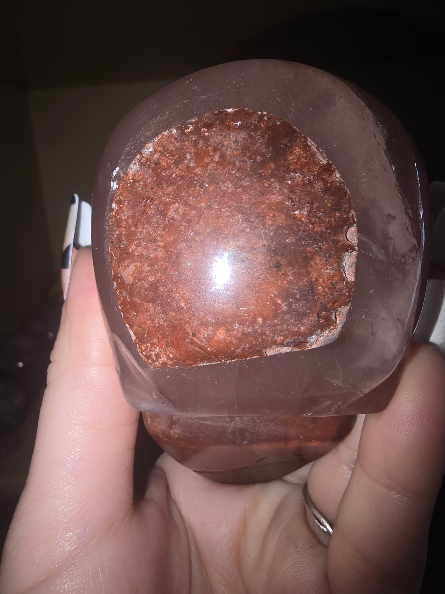 Fire Quartz Skull