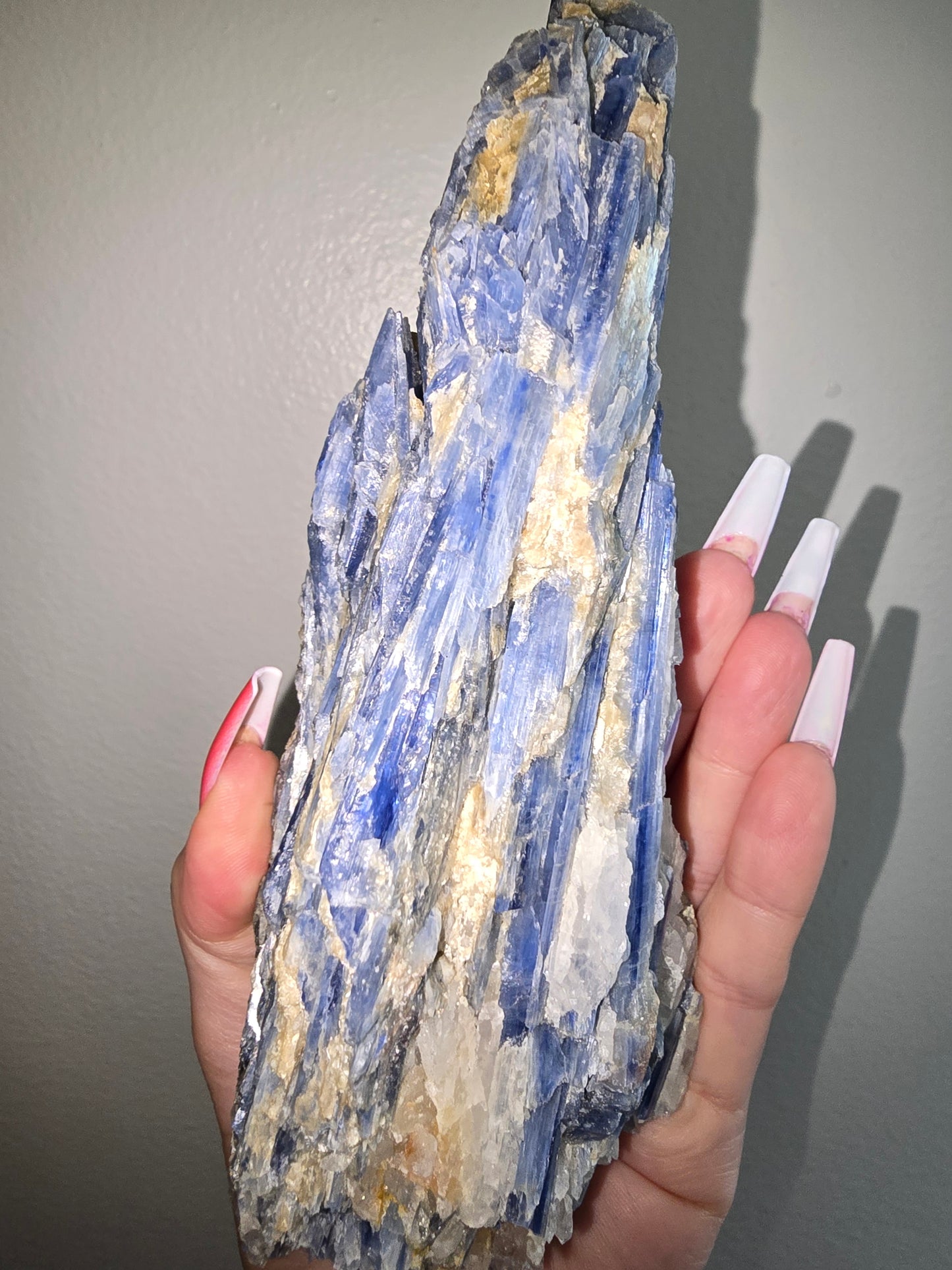 Blue Kyanite Specimen W Stand