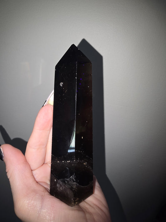 Rainbow Smoky Quartz Tower | Grounding, Protection & Hidden Beauty