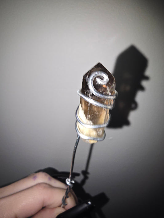 Smoky Quartz Plant Buddy | Crystal Companion for Your Plants