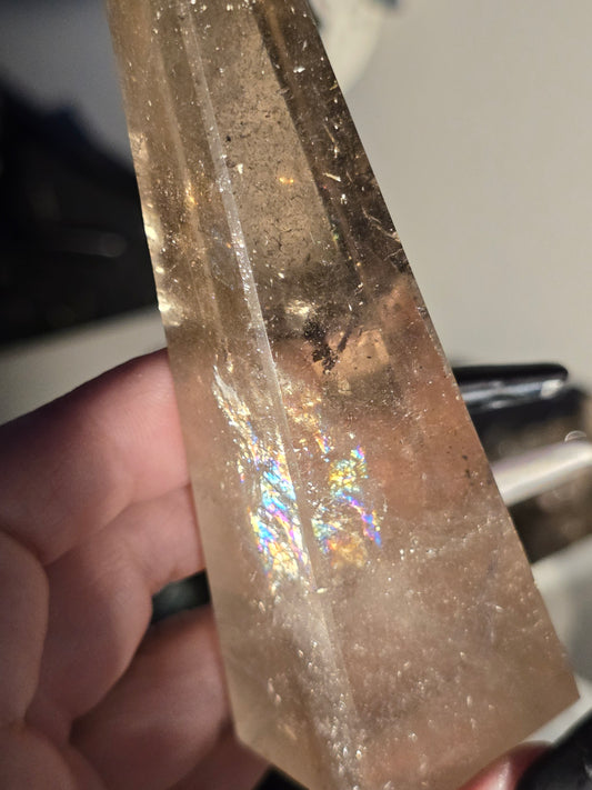 Rainbow Smoky Quartz Obelisk | Clarity, Hope & Grounded Transformation