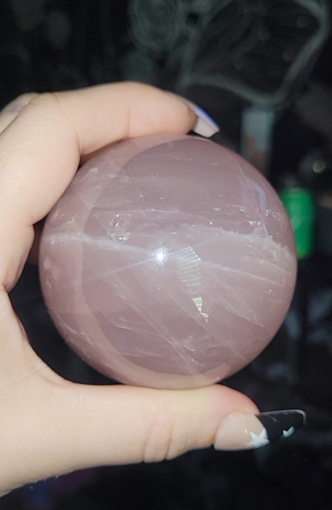 Star Rose Quartz Sphere
