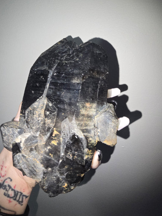 Large Double-Point Smoky Quartz Specimen | Grounding, Protection & Strength