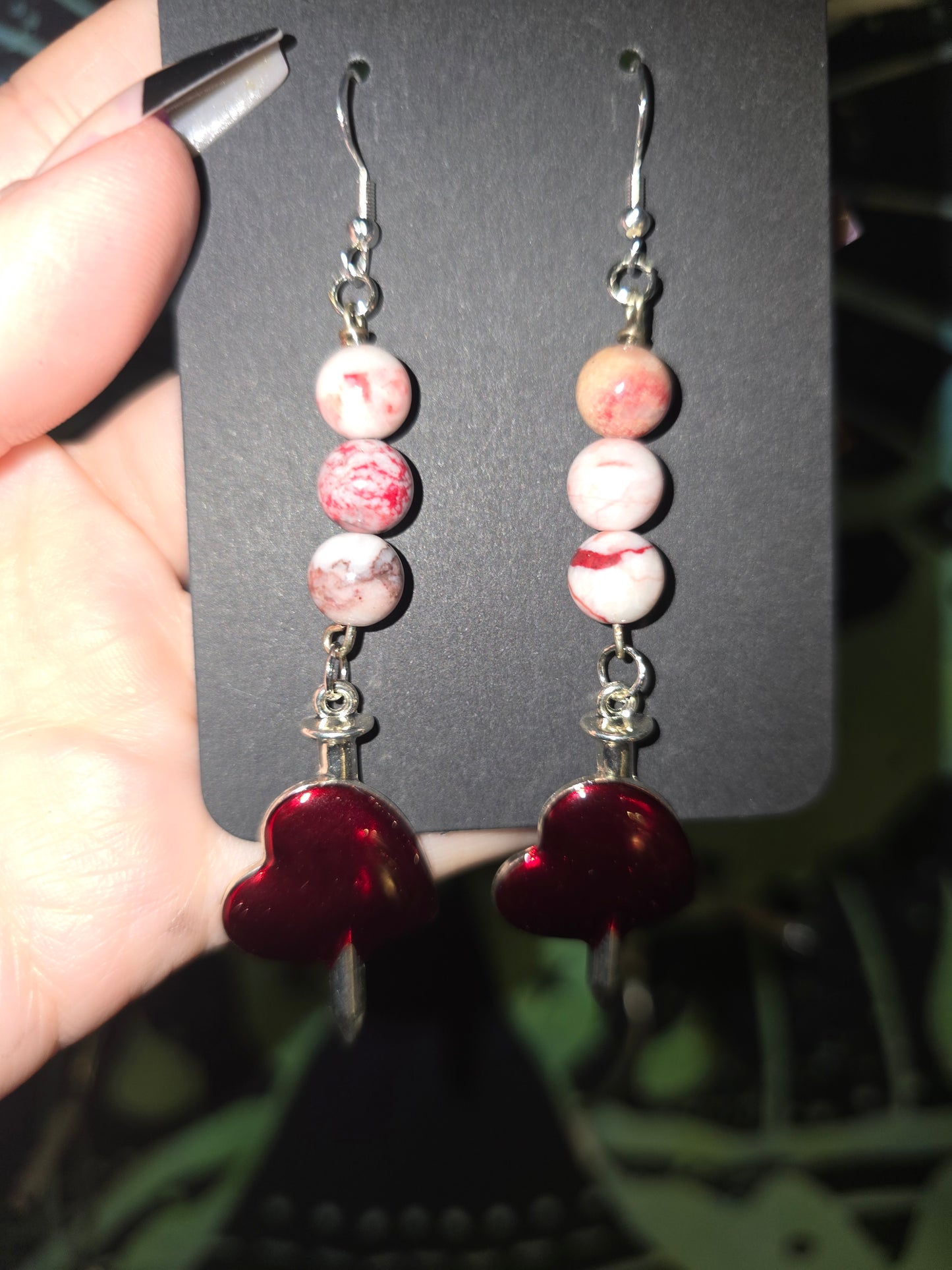 Cinnabrite Heart Earrings