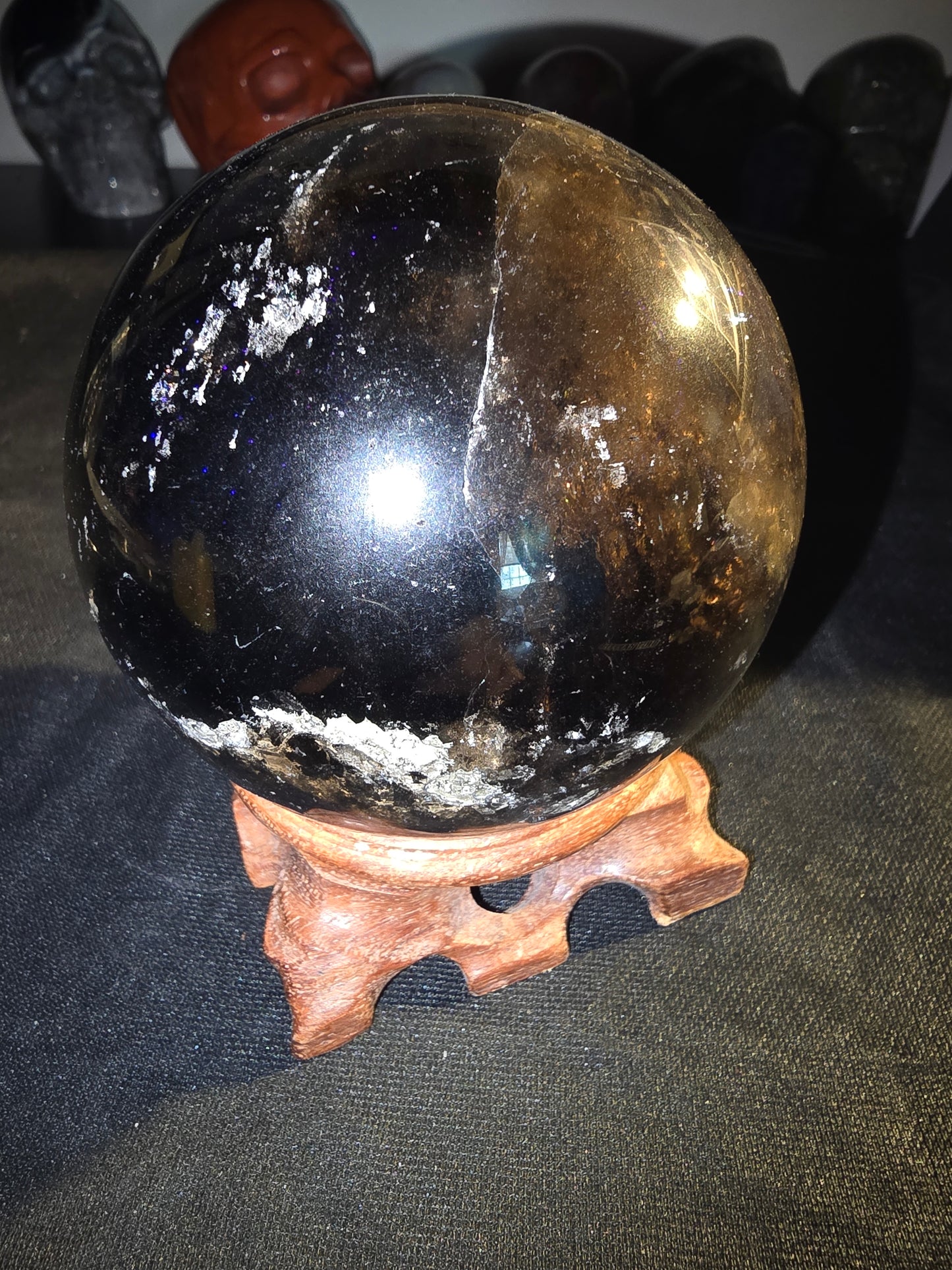 Large Smoky Quartz Sphere | Grounding, Protection & Inner Strength