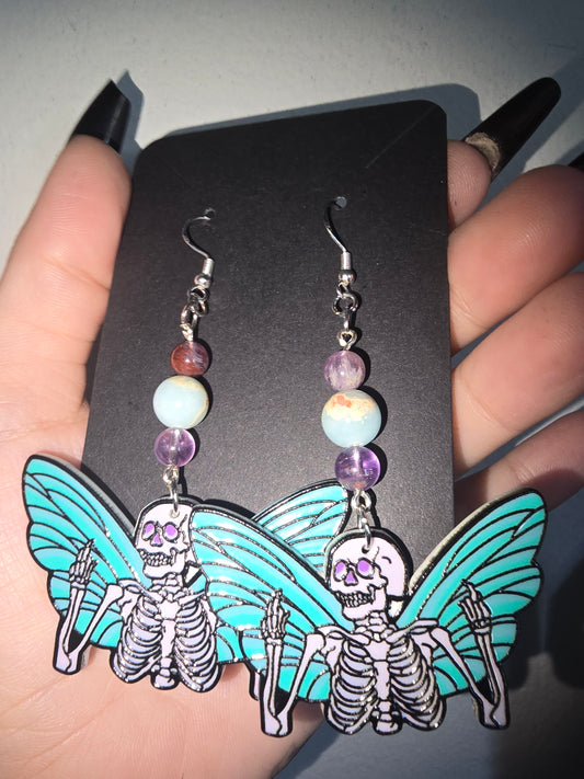 Wing Skeleton Earrings