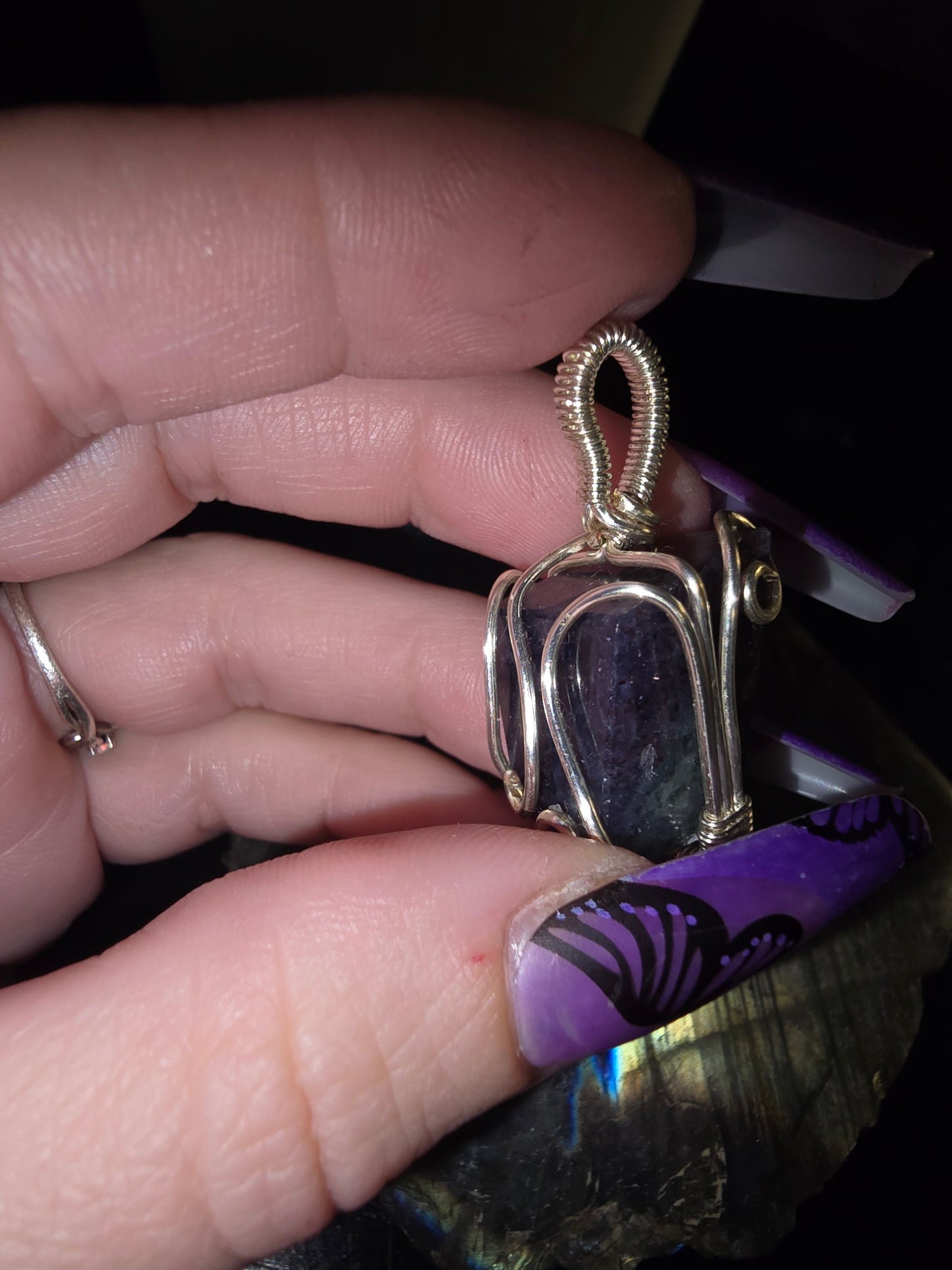 Iolite Sunstone Pendant | Intuition