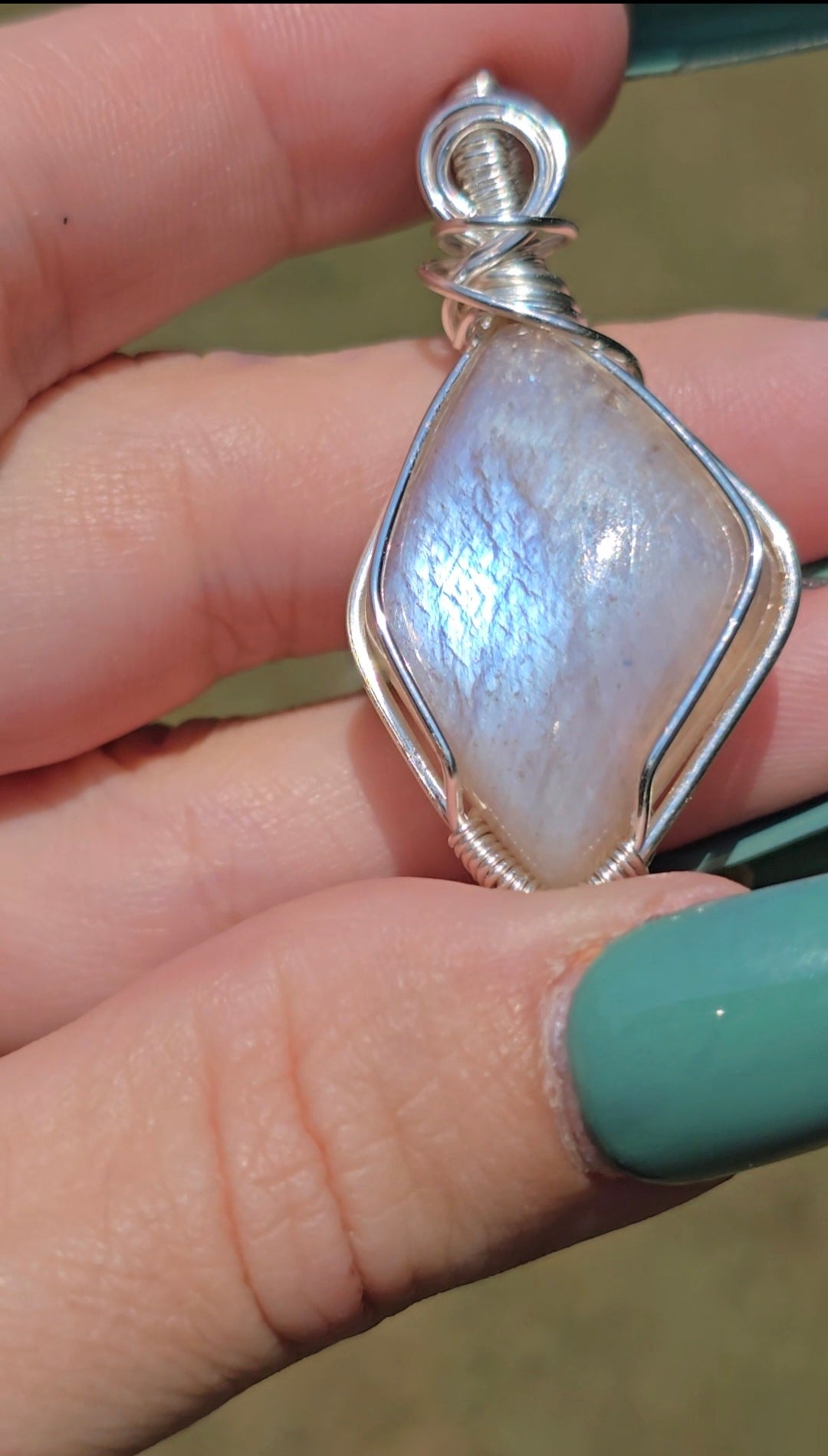 Moonstone Diamond Pendant | Intuition & New Beginnings