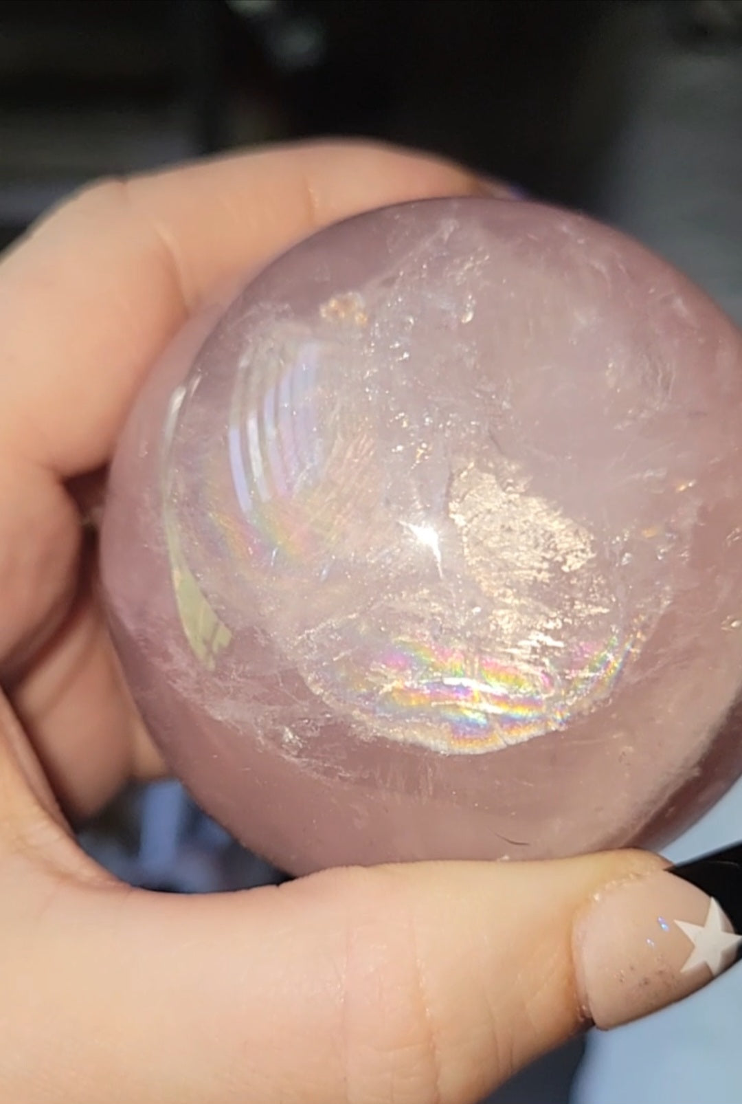 Star Rose Quartz Sphere