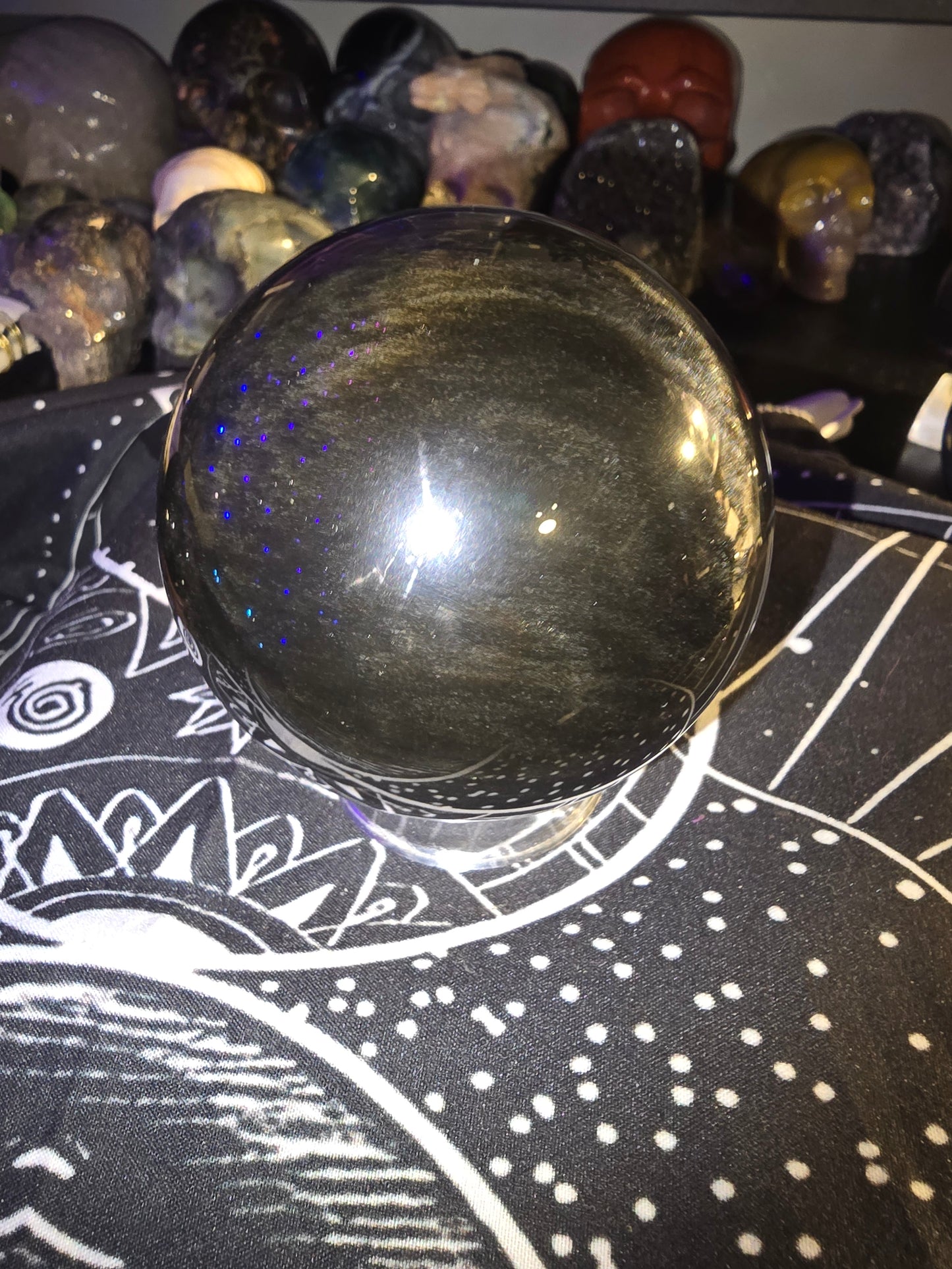 Gold Sheen Obsidian Large Sphere 1