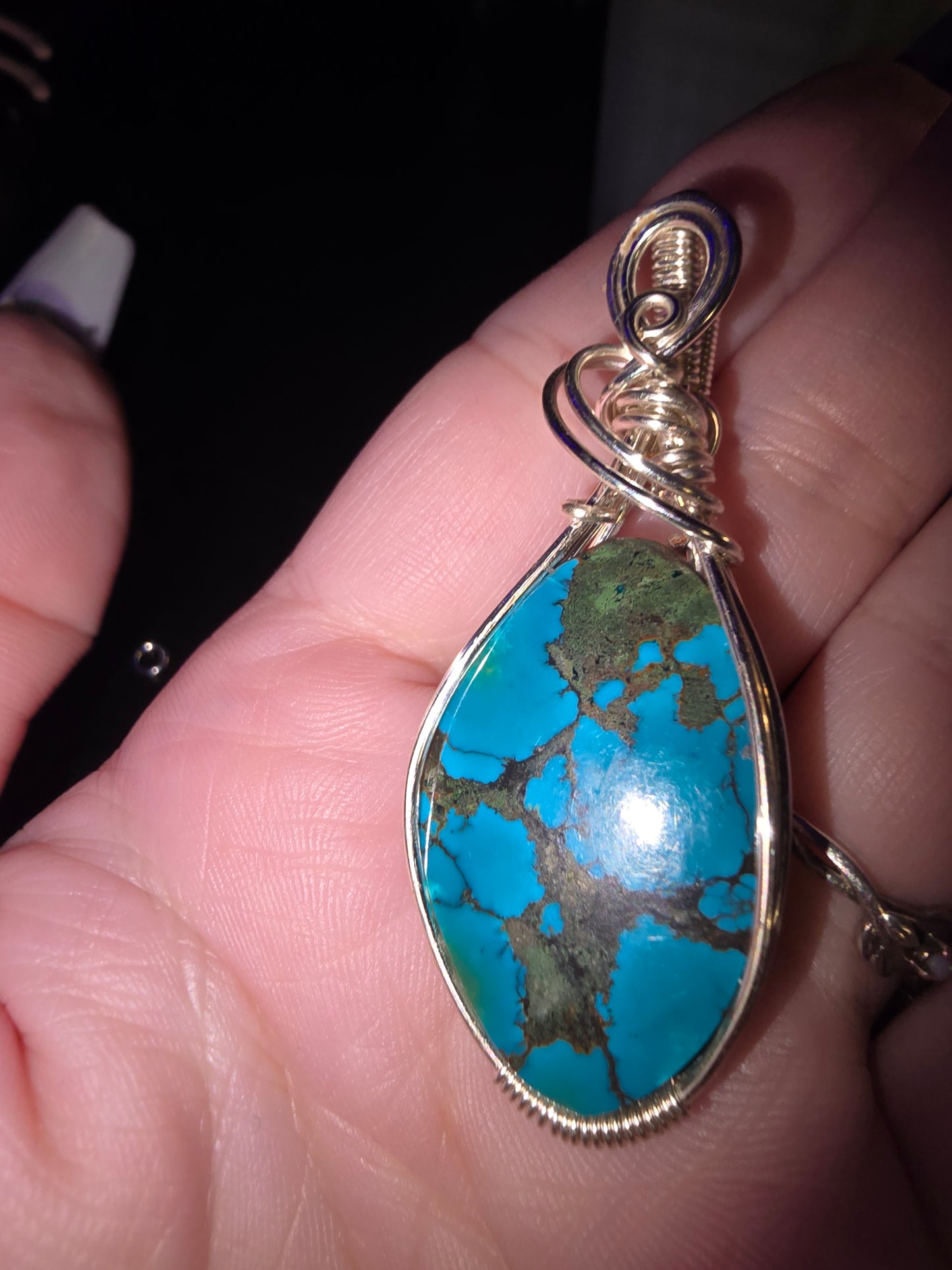 Turquoise Wrapped Pendant